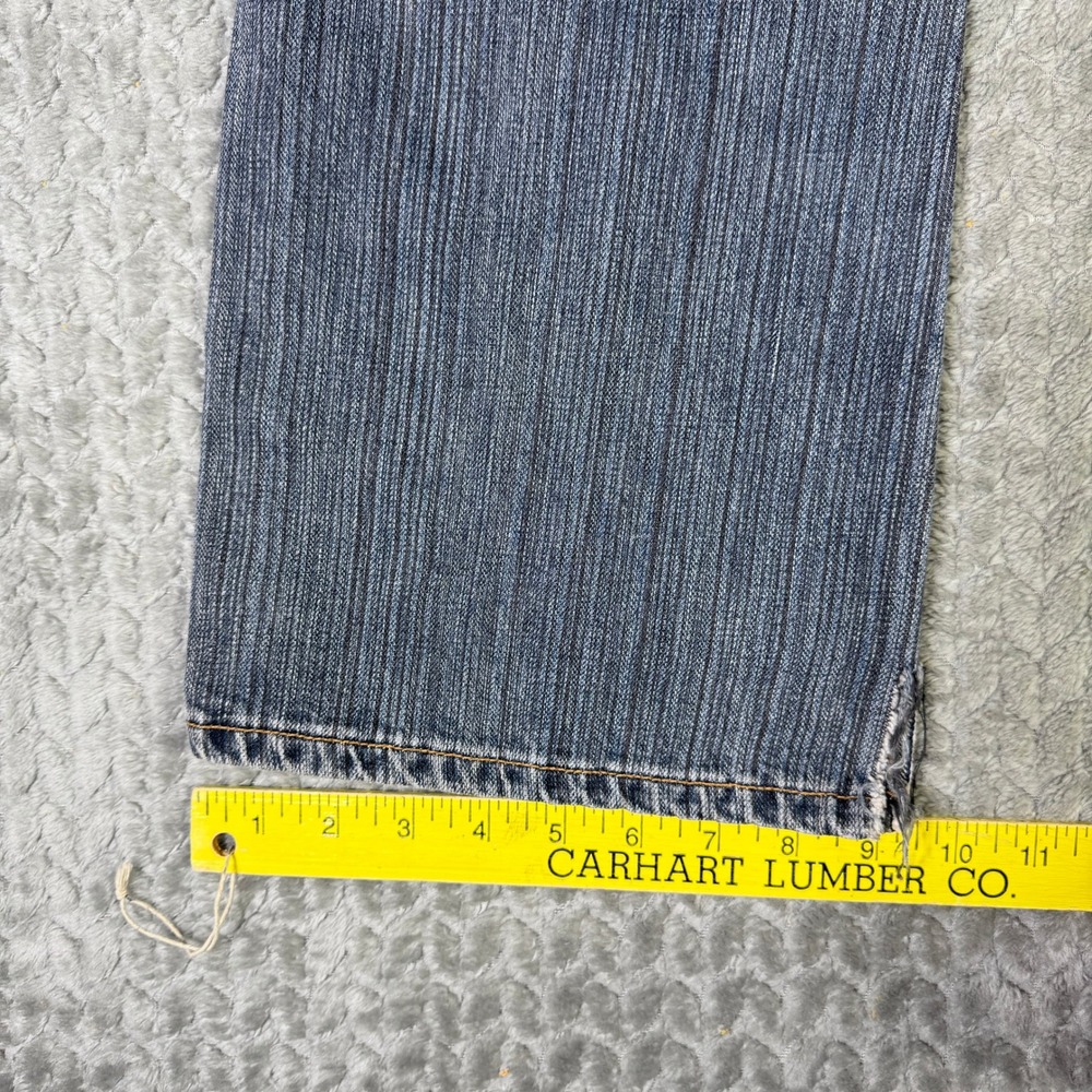 Silver Jeans Womens 31x30 Blackish Blue Denim Slit Hem Y2K Low Rise Canada Made - Picture 9 of 12